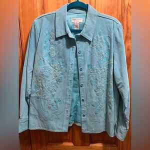 Genuine Leather Embroidered Jacket